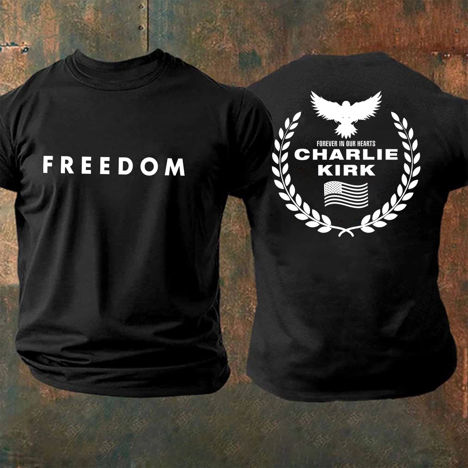 Charlie Kirk T-Shirt, Charlie Kirk Forever in Our Hearts USA